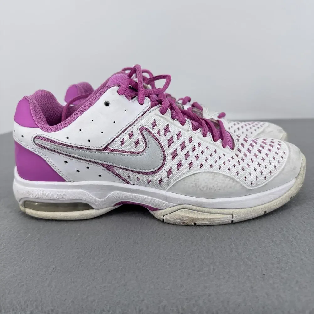 Nike Air Cage Advantage Tennis‎ Shoes 599365-105 Womens 9 White Pink Air Max